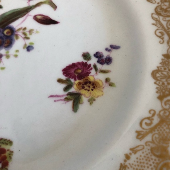 Vtg Hammersley Dresden Floral Gold Trim Plate - Picture 3 of 15